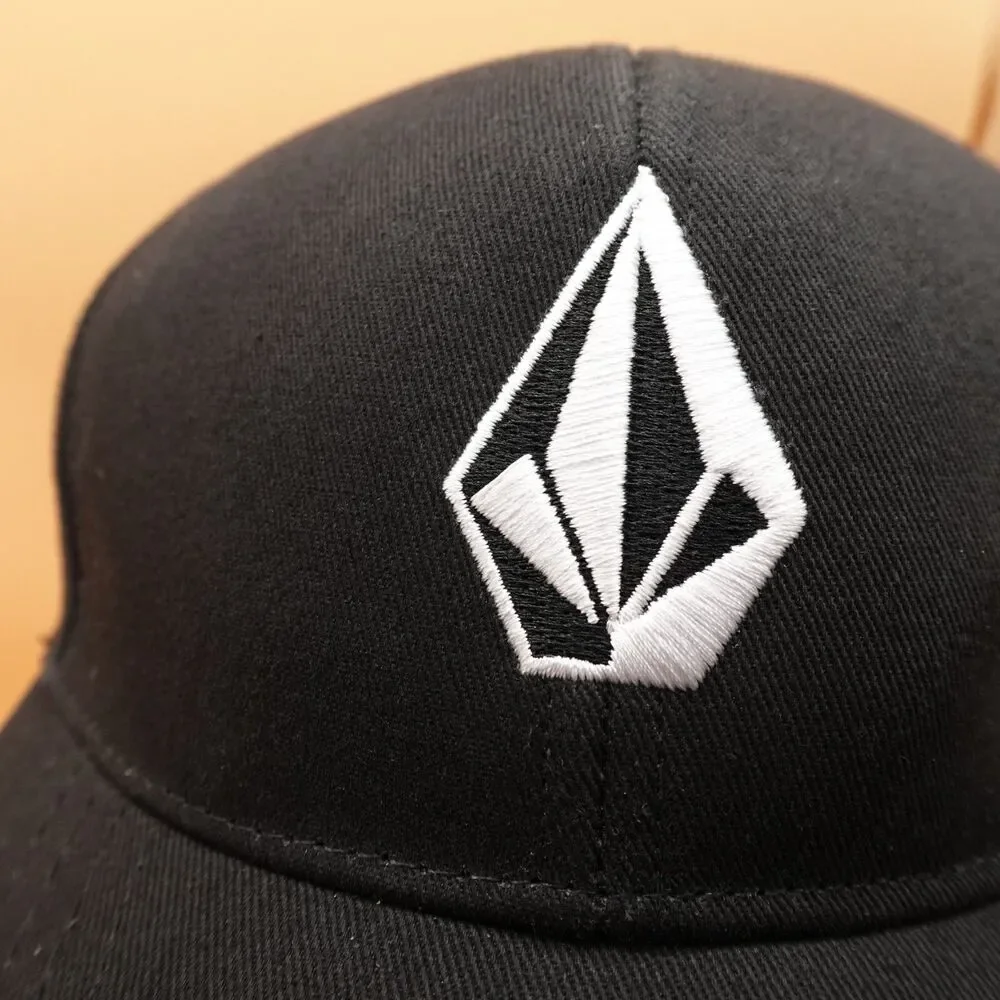 Volcom Hat Cap Stone Tech Logo Snapback Black Adjustable Skate